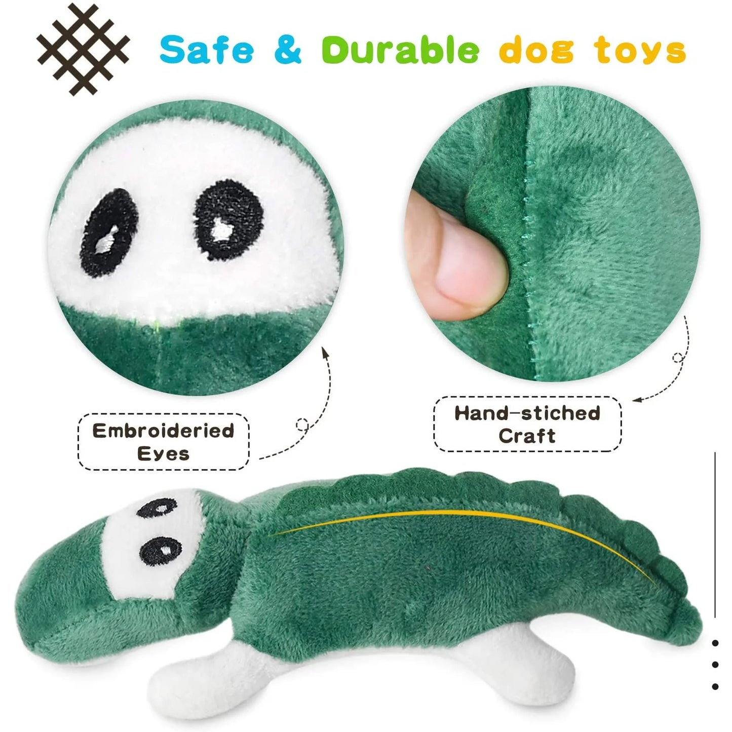 Plush and Squeaky Dog Toy Set (12PCS)